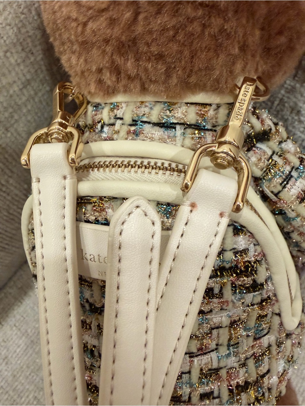 Kate Spade New York "Oh What Fun" 3D Teddy Bear Crossbody Bag - Picture 5 of 9